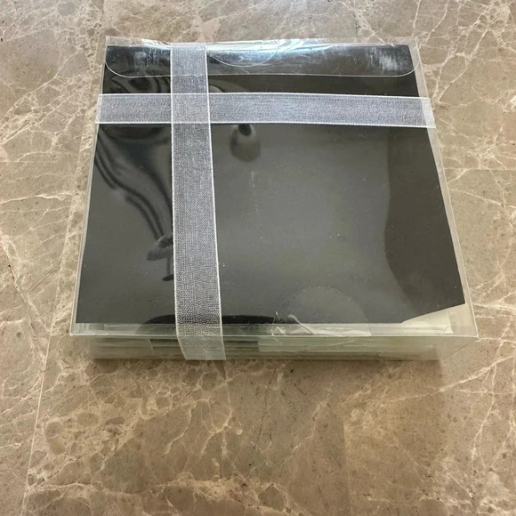 Glass LOVE Coaster Set Wedding Bridal Shower Anniversary Home Décor Pack of 4 - Picture 4 of 4